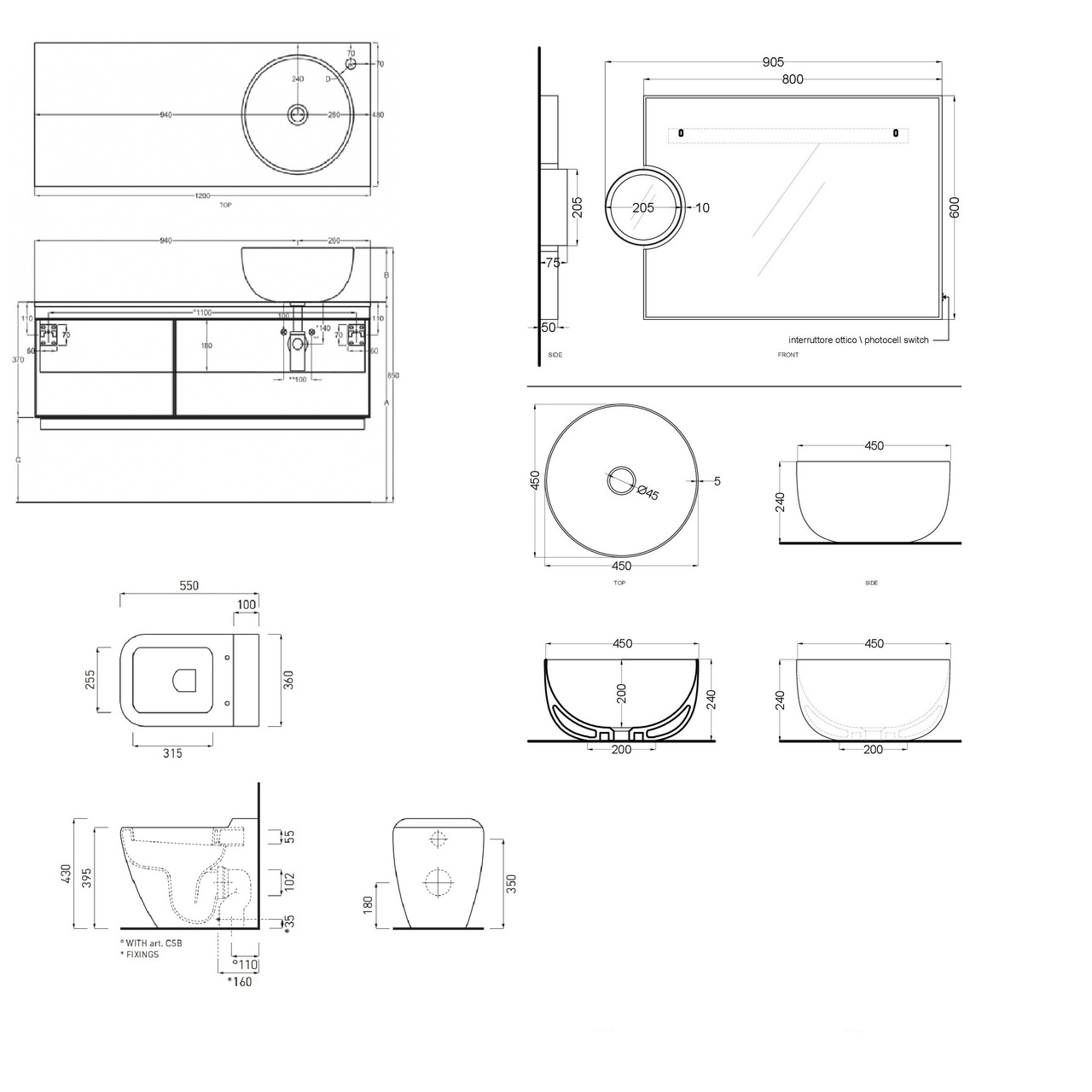 Комплект Multiplo Polifemo Shui Cielo - Зображення 1889082-1753d.jpg