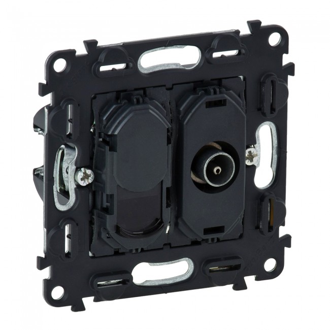 Розетка TV+RJ45 категория 6 Valena In'Matic 753055 Legrand - Зображення
