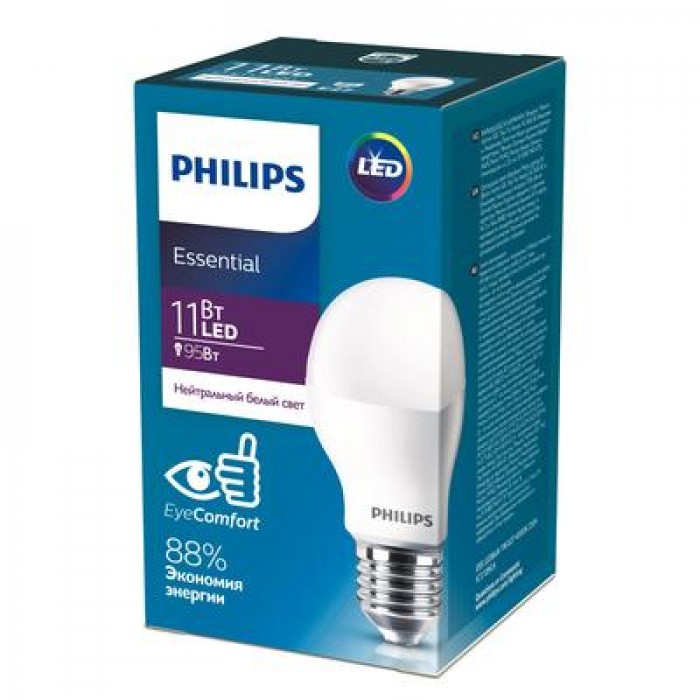Лампа ESS LEDBulb 11W E27 4000K 1CT-12 Philips - Зображення 1889883-d1490.jpg