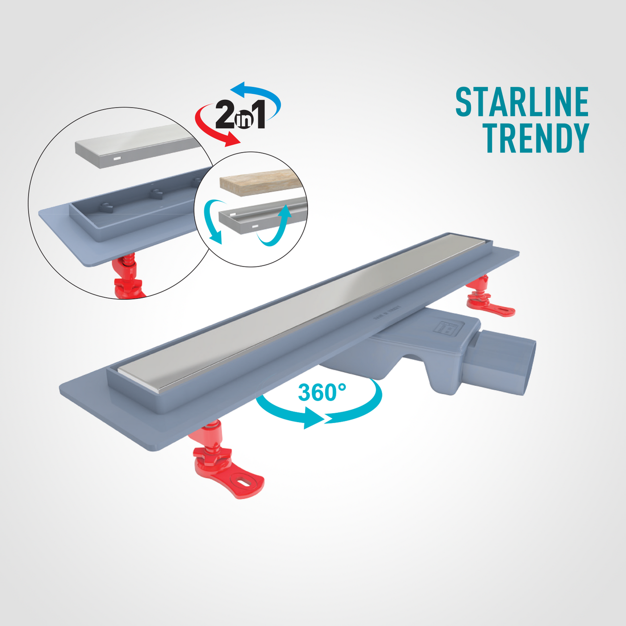 Душевой канал 60 см Starline Trendy VLD-563320 Valtemo - Зображення