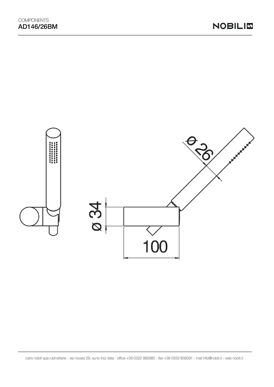Душовий набір Velvet Black (AD146-26BM), Nobili - Зображення 1891988-1a2fa.jpg