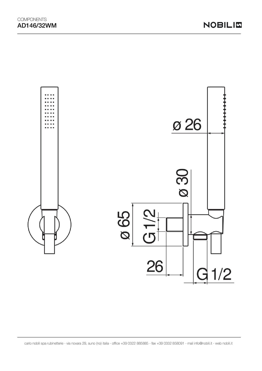Душовий набір Polar White (AD146-32WM), Nobili - Зображення 1891990-9ac83.jpg
