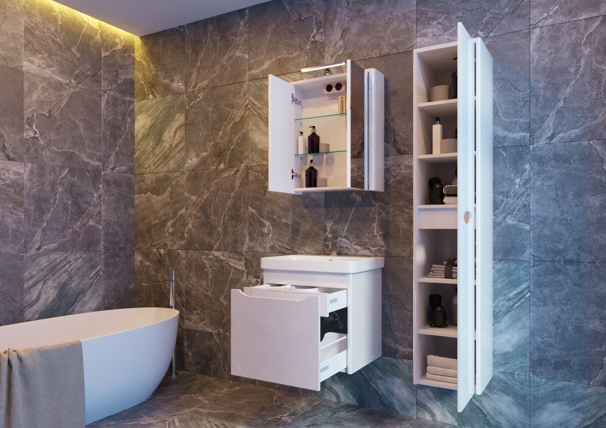 Шафка з умивальником Livorno Lvr-70 білий Juventa - Зображення 1892569-e200b.jpg