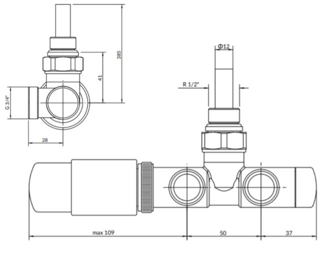 Набір вентилів інтегрований термостатичний лівий Unico All in One Ral 8004 Terma - Зображення 189263069-5d31c.jpg