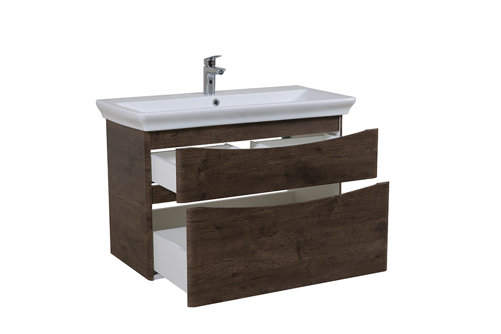 Шафка з умивальником Амеріна Каштан Belo 100, Аква Родос - Зображення 1892683-4ec74.jpg