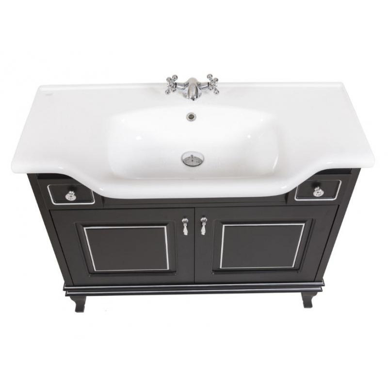 Шафка з умивальником Беатріче Люкс New Klasik Чорна Патина Хром 80, Аква Родос - Зображення 1892691-84f0e.jpg