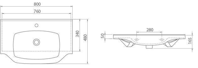 Шафка з умивальником Беатріче Люкс New Klasik Чорна Патина Хром 80, Аква Родос - Зображення 1892691-c5420.jpg