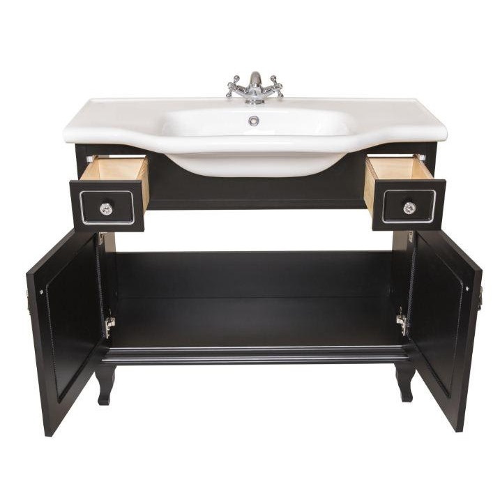 Шафка з умивальником Беатріче Люкс New Klasik Чорна Патина Хром 80, Аква Родос - Зображення 1892691-e65a5.jpg
