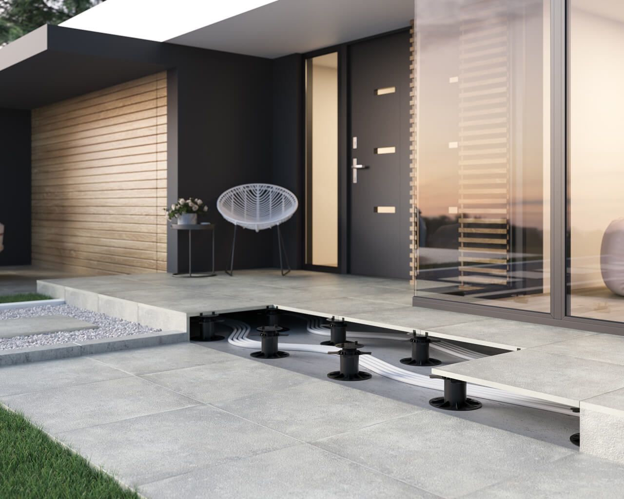 Плитка керамогранітна Garden Grys 2.0 RECT 595x595x20 Paradyz - Зображення 1893999-31d6b.jpg