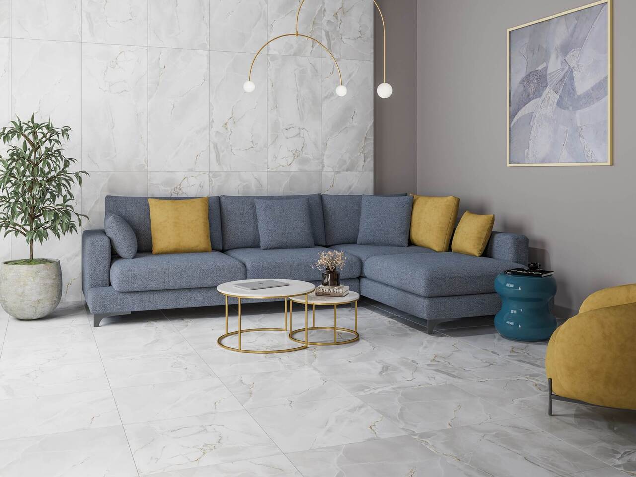 Плитка керамогранітна DEG980 Delicato Світло-сірий RECT 600x1200x8 Golden Tile - Зображення 189413351-b45fe.jpg