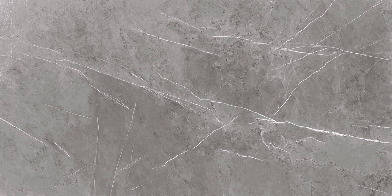 Плитка керамогранитная MD2990 Marble Mood Сірий RECT 600x1200x8 Golden Tile - Зображення