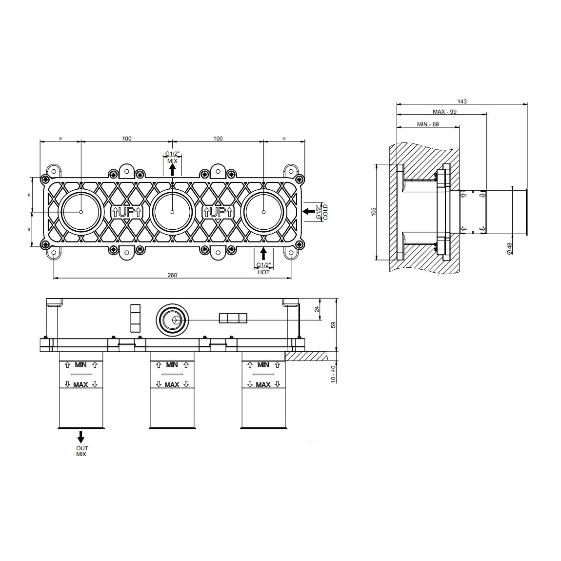 Встроенная часть смесителя 54139239 Gessi - Зображення 1895052-b2a4f.jpg