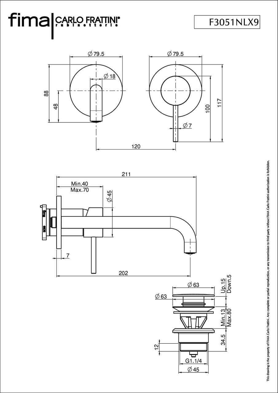 Змішувач для умивальника Spillo Up (F3051NLX9CR), Fima - Зображення 1895356-5e54e.jpg