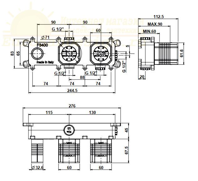 Вбудована частина змішувача (F3400), Fima - Зображення 1895492-9028a.jpg
