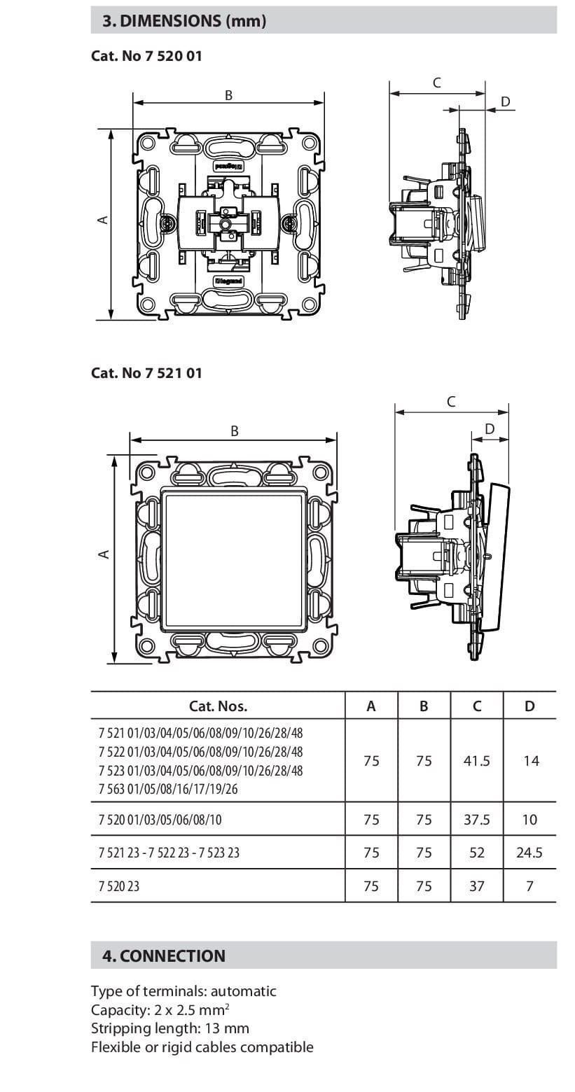 Выключатель 1-клавишный 10 AX 250 V Valena In'Matic 752001 Legrand - Зображення 1896162-7a83a.jpg