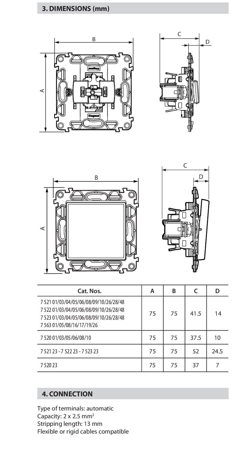 Выключатель 2-клавишный 10 AX 250 V Valena In'Matic 752005 Legrand - Зображення 1896188-7a83a.jpg