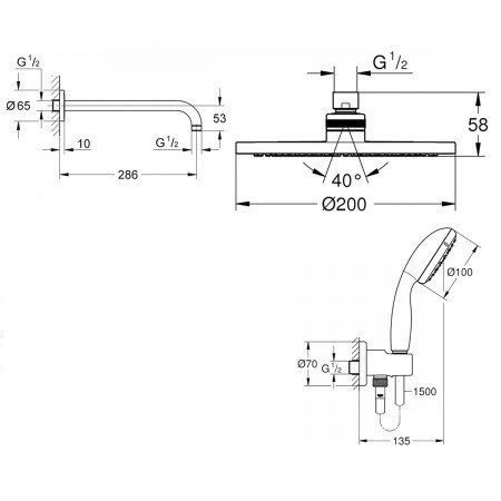 Душова система BauLoop (UA2908100L) Grohe - Зображення 1896226-d2179.jpg