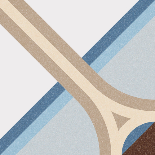 Плитка керамогранітна 1900 Montaner Azul 200x200x8 Vives - Зображення