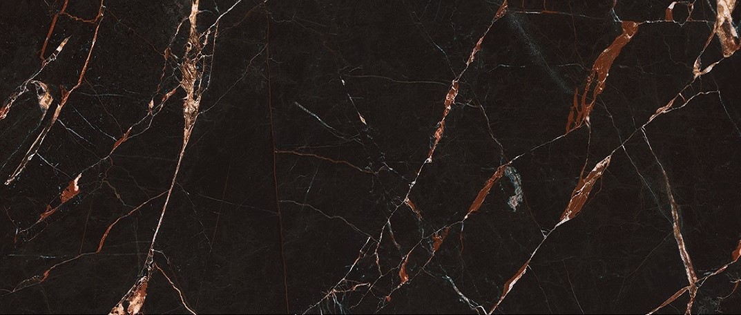 Плитка керамогранітна WA 07 Noir Sant Laurent LUC SQ 1200x2780x6 Mirage - Зображення