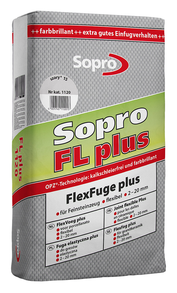 Затирка для швів Sopro FL plus 1123 антрацит №66 (15 кг) - Зображення