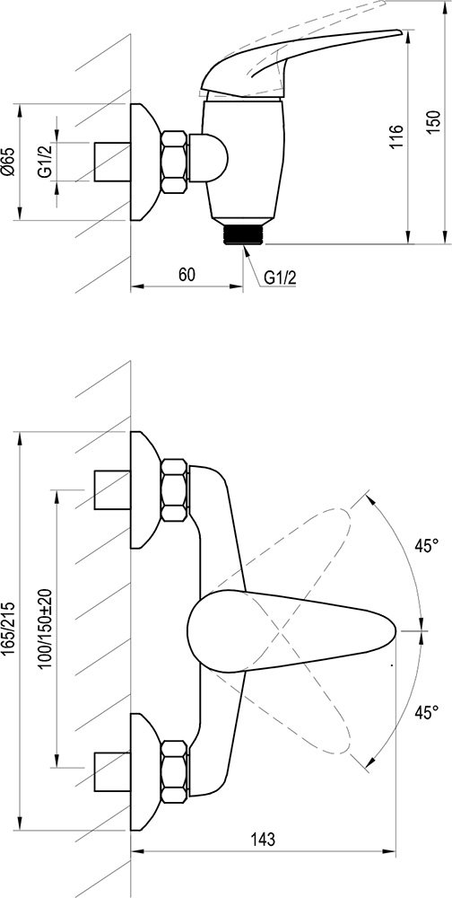 Змішувач для душу SN 032.00-100 Suzan X070005 RAVAK - Зображення 1898486-668d5.jpg