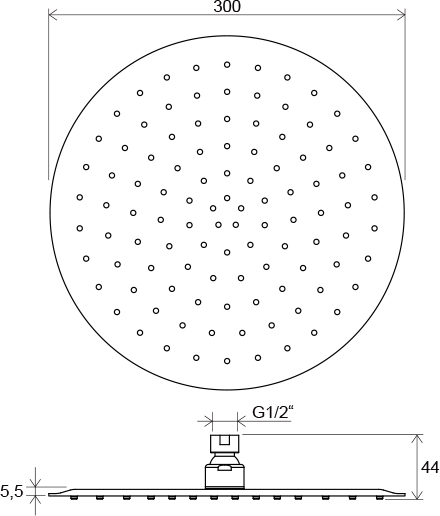 Верхній душ 984.00 Chrome X07P336 RAVAK - Зображення 1898496-fedf7.jpg