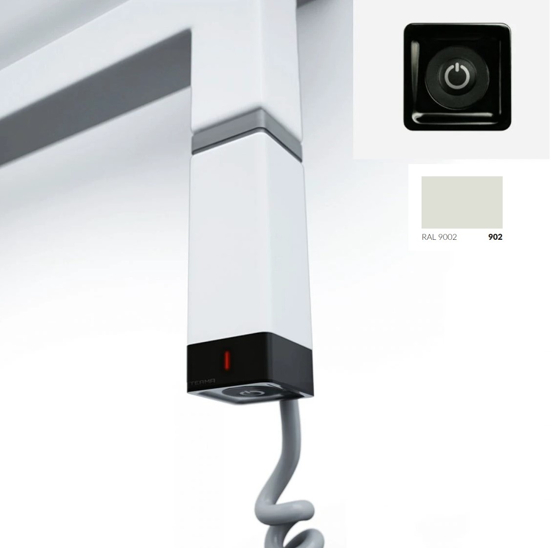 ТЕН прихованого монтажу One K 1000W Ral 9002 Terma - Зображення