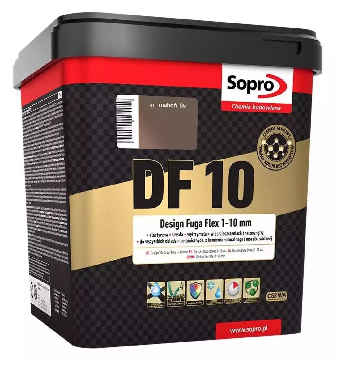 Затирка для швів Sopro DF 10 1075 махон №55 (5 кг) - Зображення