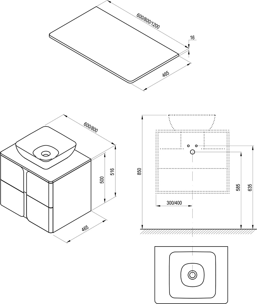 Стільниця 600 Balance White RAVAK - Зображення 1898720-960af.jpg