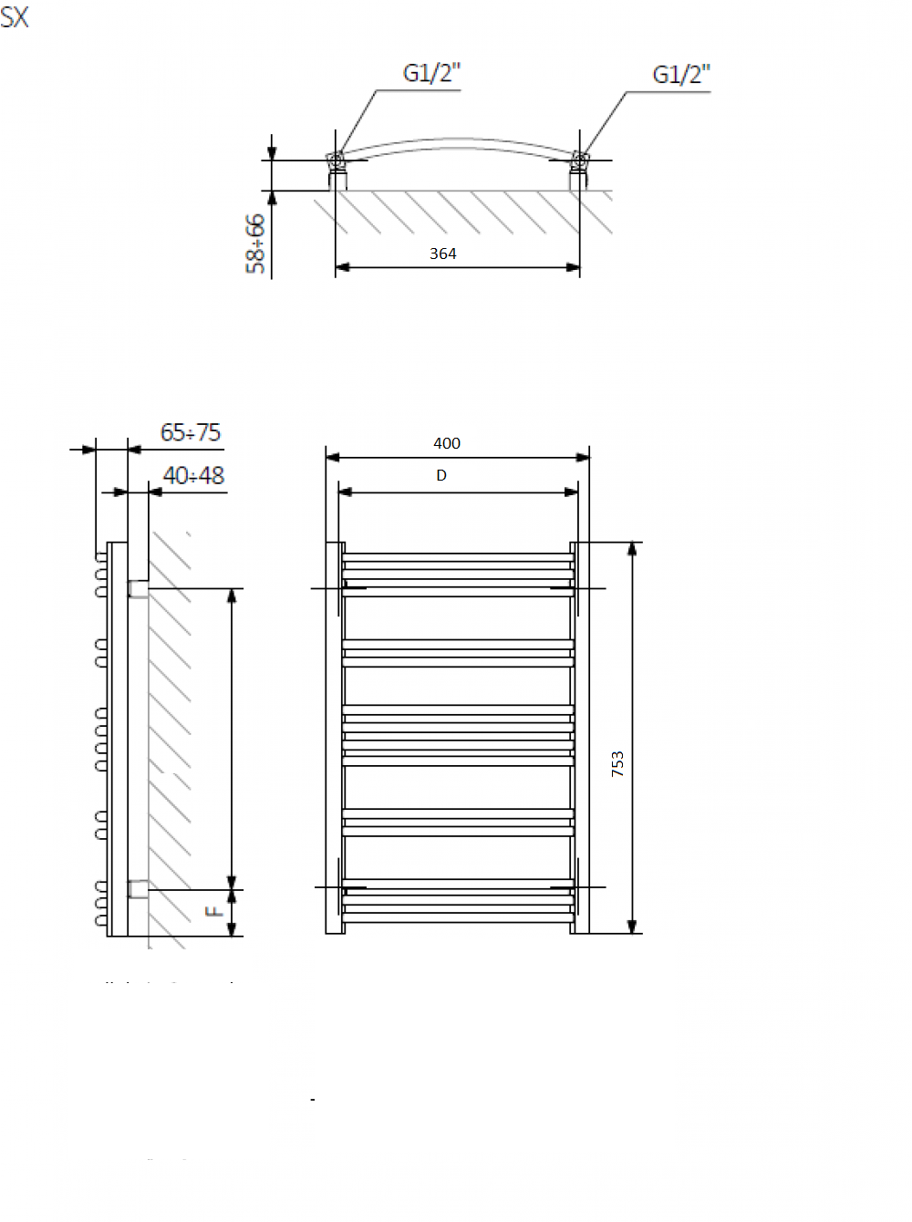 Рушникосушка Jade MK 753x400 WGJMK075040KCROSX Terma - Зображення 1899104-e5486.png