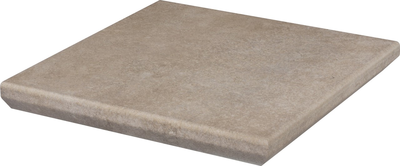 Ступень с капиносом угловая Viano Beige 330x330x11 Paradyz - Зображення 18f68-viano_beige_struktura_stopnica_narozna_kapinos_330x330_3d.jpg