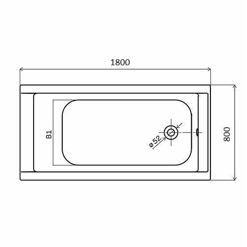 Ванна прямокутна Supero 180x80 Kolo - Зображення 1900299-8ce40.jpg
