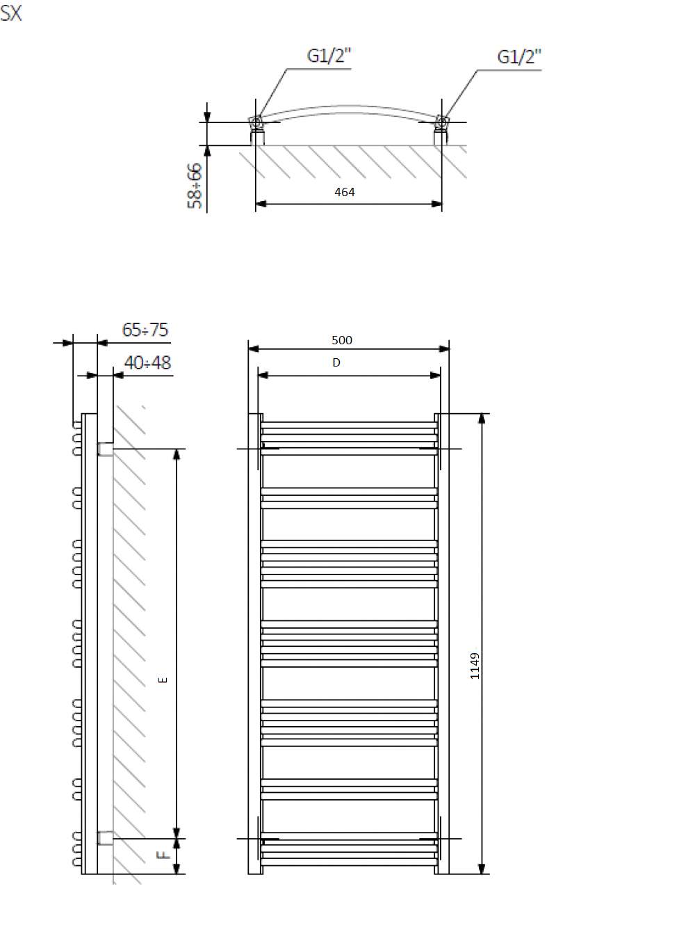 Рушникосушка Jade MK 1149x500 WGJMK114050KCROSX Terma - Зображення 1900474-39eea.png