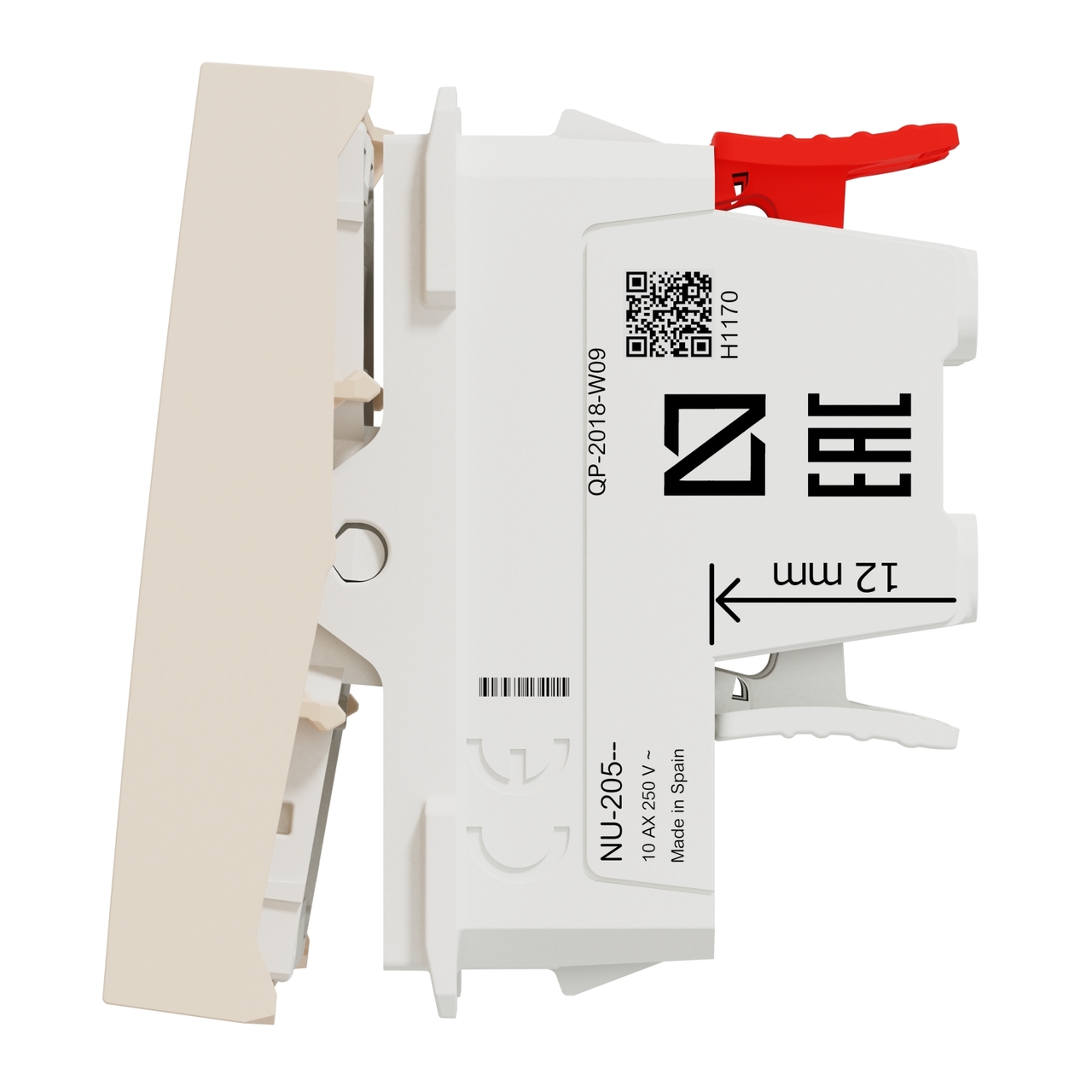 Перемикач 1-клавішний 10А Бежевий UNICA (NU320544), Schneider Electric - Зображення 1900502-072c9.jpg