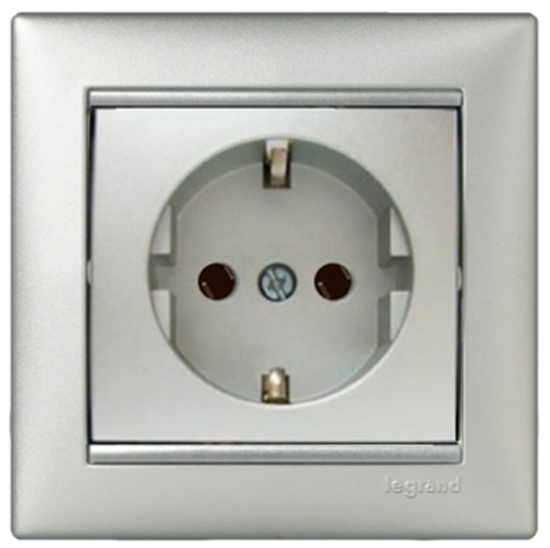 Розетка 2К+З 16А Valena Classic Aluminium 770120 Legrand - Зображення 1900562-f9d6b.jpg