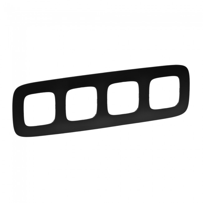 Рамка 4-постовая Valena Allure Black 754404 Legrand - Зображення