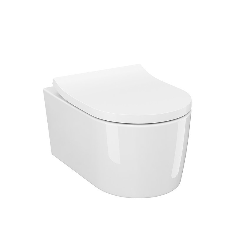 Уитаз подвесной Inverto B252 StreamOn с крышкой дюропласт Slim Wrap Cersanit - Зображення