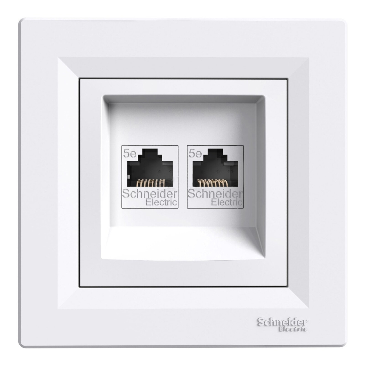 Розетка подвійна RJ45 кат 5е UTP Білий ASFORA (EPH4400121), Schneider Electric - Зображення 1901382-02c57.jpg
