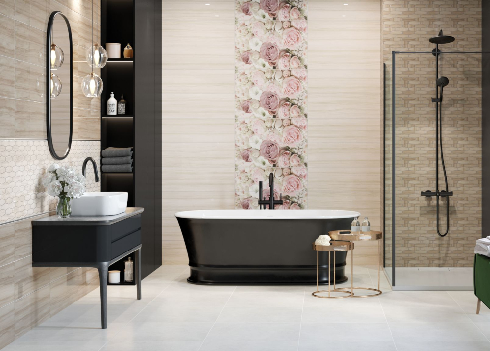 Декор GLAMOUR Flower A RECT 250x750 Ceramika Color - Зображення 1902102-b60fc.jpg