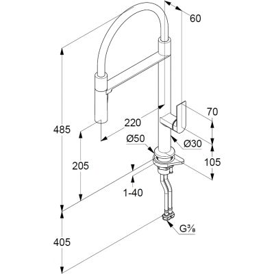 Змішувач для кухні Qord 568590575 хром Kludi - Зображення 190236952-97d25.jpg
