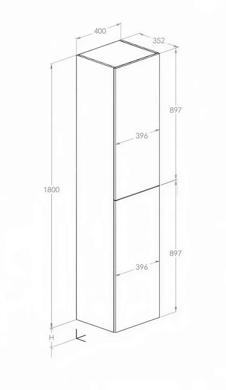 Пенал Extra A857956464 світлий дуб 40x35,2x180 Roca - Зображення 190236970-789ad.jpg