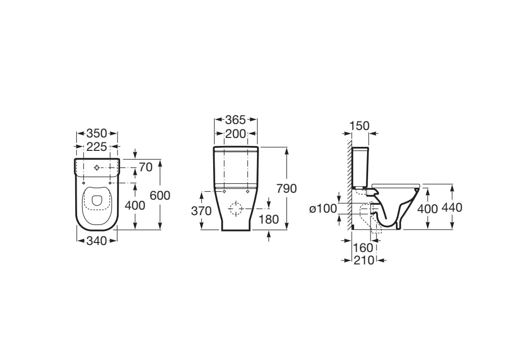 Компакт Cassandra Rimless з кришкою soft-close A34D730000 Roca - Зображення 190236972-0539b.jpg