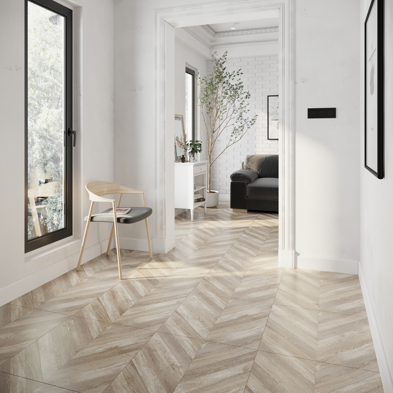 Плитка керамогранітна Parquet коричневий 607x607x10 Golden Tie - Зображення 1903558-ea548.jpg
