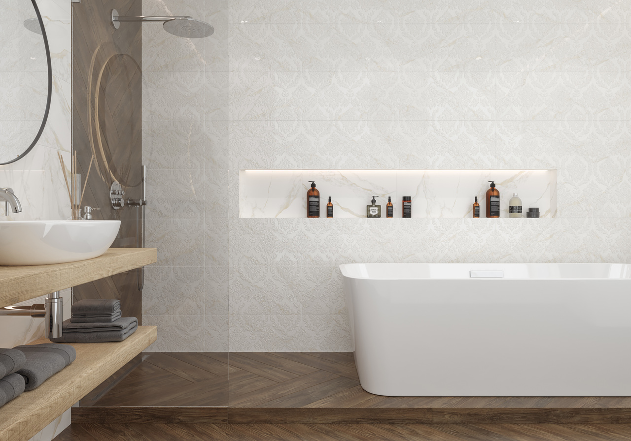 Плитка стінова Sentimento Hexagon білий 300x600x9 Golden Tile - Зображення 1903854-aa987.jpg