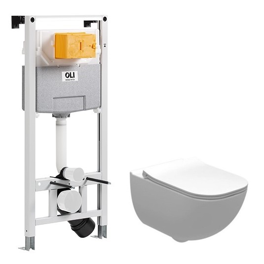 Комплект Інсталяція OLI 120 Azor Plus (099949) + Унітаз Palo Rimless з кришкою (A34H137000) Roca - Зображення 1904708-e3603.jpg