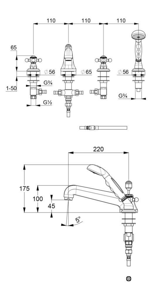 Змішувач для ванни Adlon (515254520) золотий, Kludi - Зображення 190536-eeb31.jpg
