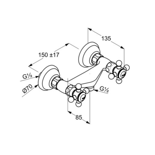Змішувач для душу DN 15 Adlon (516100520), Kludi - Зображення 190544-4499e.jpg