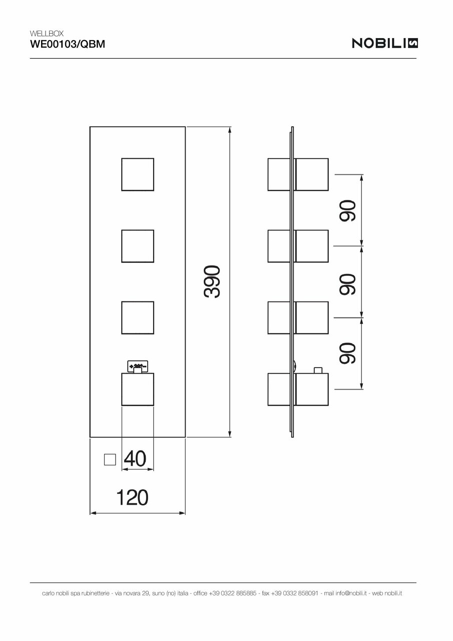 Змішувач для душу Velvet Black (WE00103-QBM), Nobili - Зображення 1905441-9427c.jpg