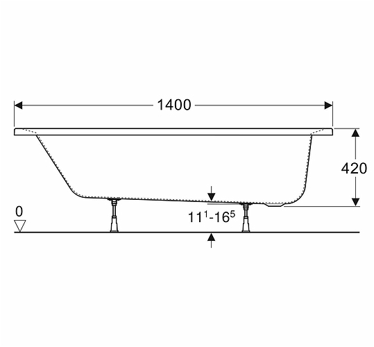 Ванна прямокутна Supero 140x70 Kolo - Зображення 1905645-0bc0a.jpg