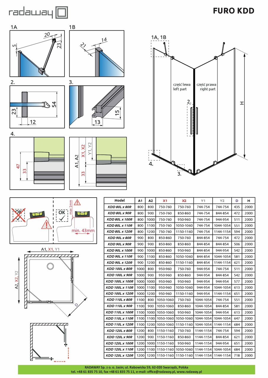 Душова кабіна (половина) Furo KDD 100 R RADAWAY - Зображення 1906590-aec2d.jpg